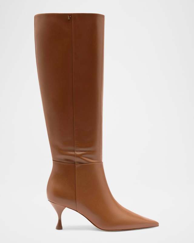 Georgia Leather Stiletto Mid Boots